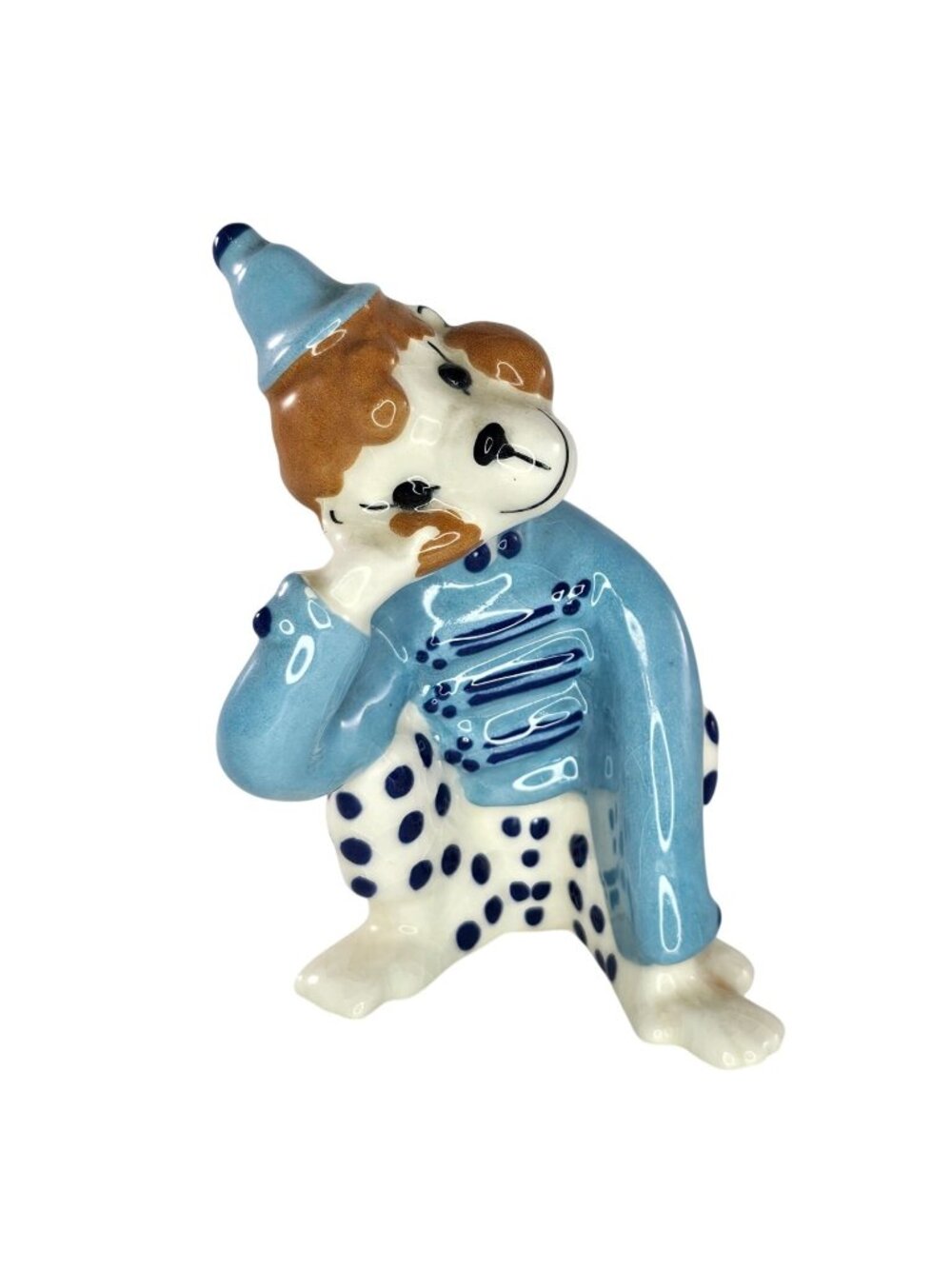 Vintage Kay Finch Circus Monkey Socko Figurine Blue Outfit Hand-Painted